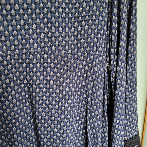 Navy Patterned Mini Dress - Picture 3 of 7